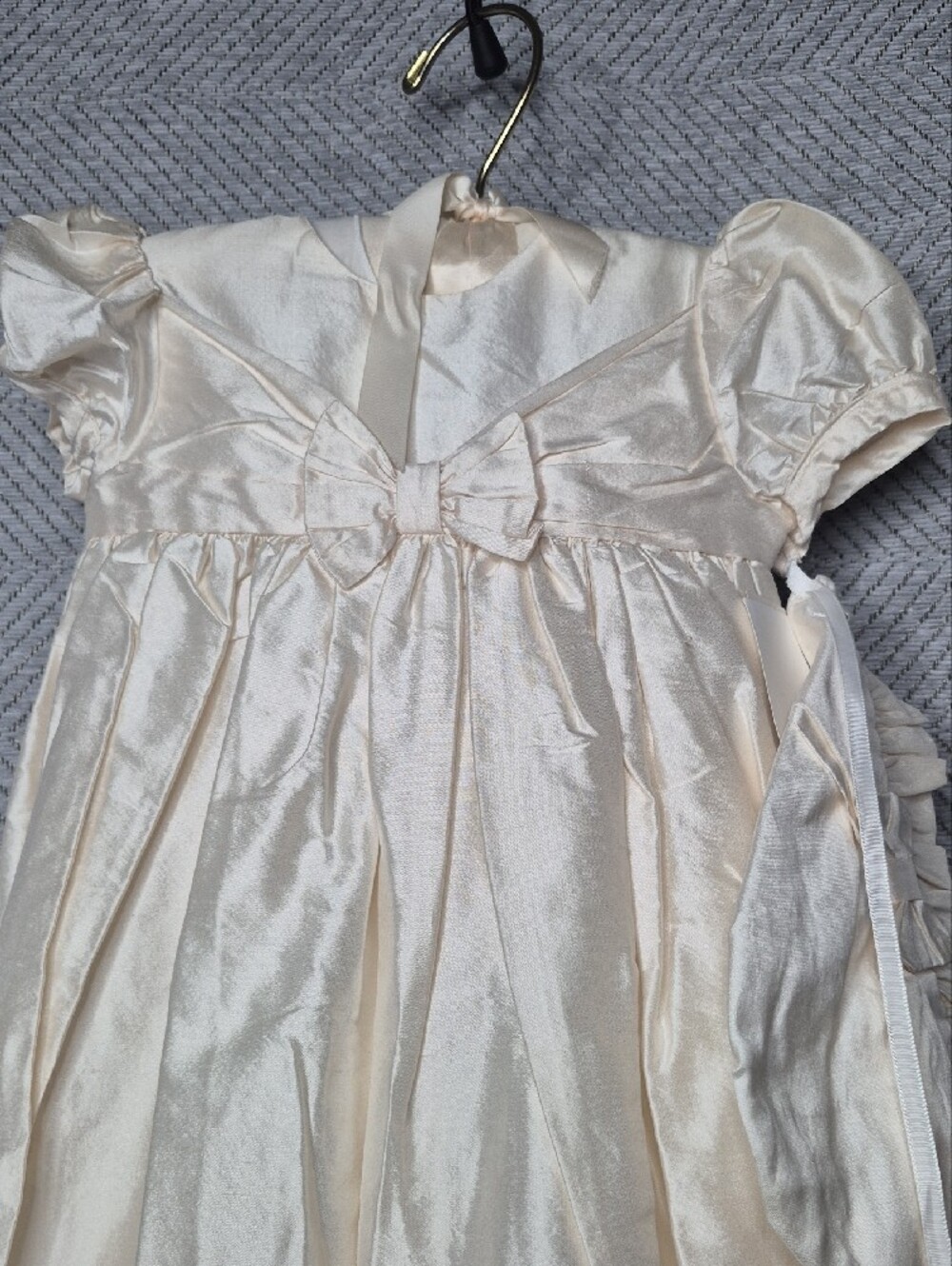 NWT Vintage Little Things Mean A Lot 100% Silk Christening Baptism Gown 3pcs 3M